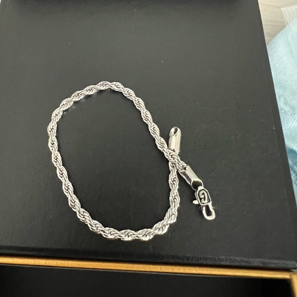 GLD Rope Bracelet in White Gold - 4 mm - Picture 1 of 2